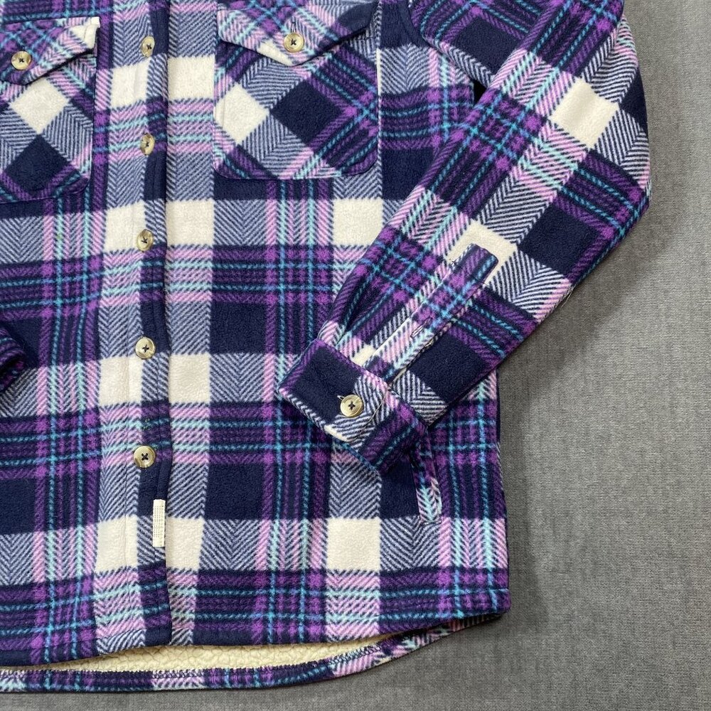 Soho Threads Plaid Sherpa-Lined Button-Up Jacket … - image 5